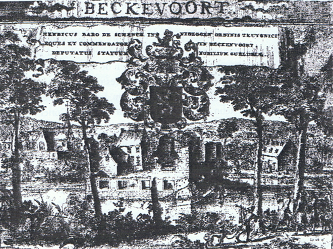 De commanderij van Bekkevoort. Vanaf 1230 is dit dorp ontstaan dankzij de Teutoonse orde. Maar de commanderij overleefde de tachtigjarige oorlog niet (werd verwoest in 1560 en 1566) en was in 1700 reeds grotendeels een ruïne. Bekkevoort bleef wel een gegeerd jachtdomein voor de orde.