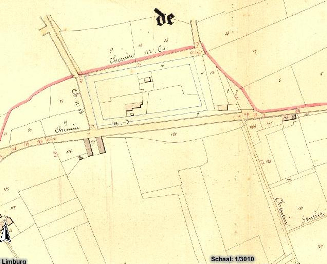 Hezerschans in Atlas van de Buurtwegen (1841)