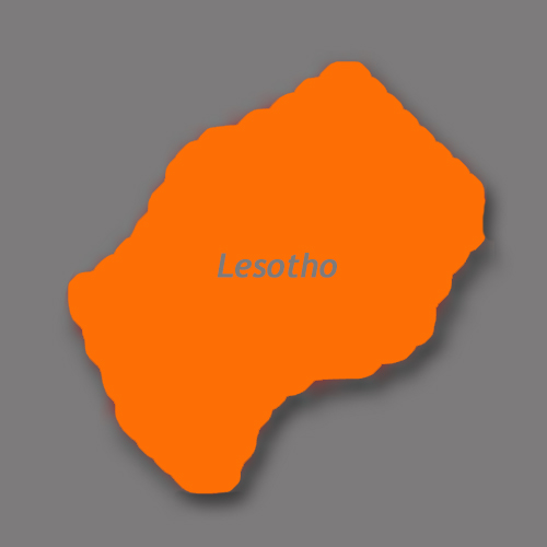 Kaart Lesotho