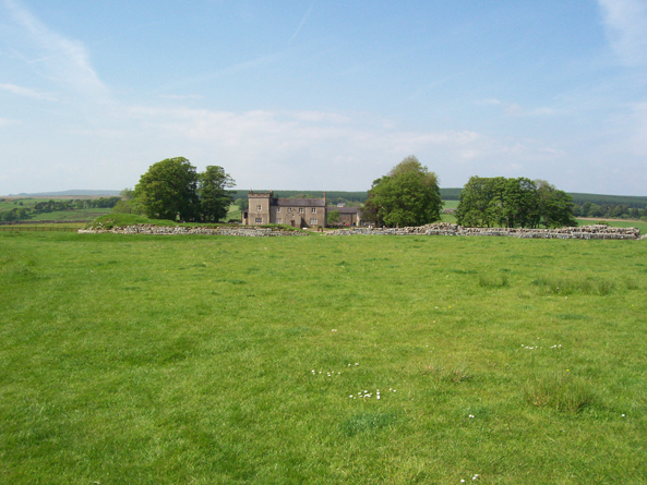Muur van Hadrianus ter hoogte van Banna (Birdoswald) aan de westelijke kant van Engeland (Cumbria)