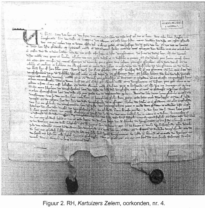 Een van de oprichtingsoorkondes van het klooster