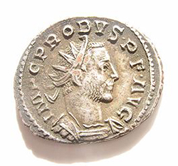 Munt met afbeelding van Romeins Keizer Probus (276 - 282 n. C)