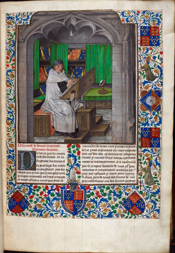 Op de afbeelding Vincentius van Beauvais, die vooral bijdroeg tot het epitethon "de Grote" aan de naam van Karel.