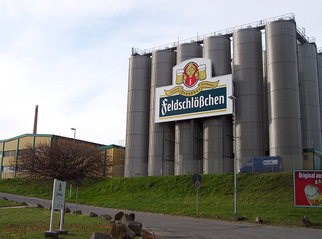 Brouwerij Feldschlösschen, Dresden, Oost-Duitsland.