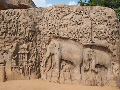 Monumenten bij Mahabalipuram